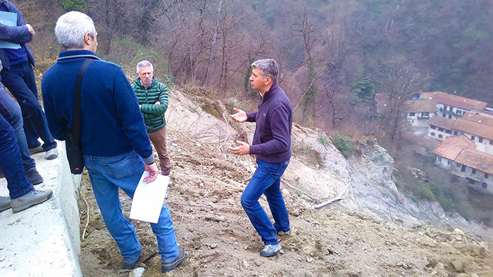 Frana tra Meina e Nebbiuno: sopralluogo dei tecnici della Regione