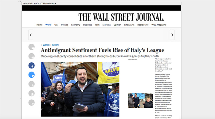 L'elezione di Gusmeroli arriva oltre oceano: articolo sul Wall Street Journal