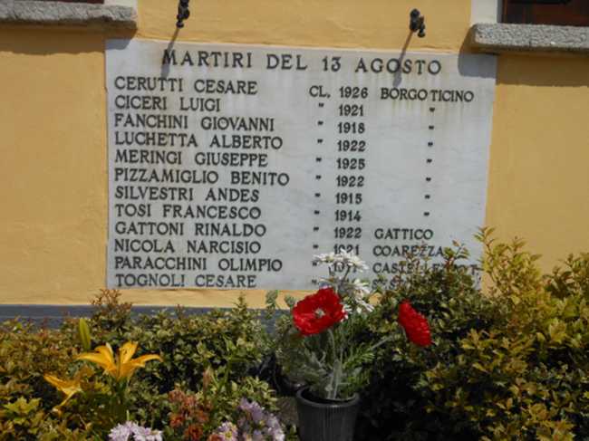 Borgo Ticino targa Martiri