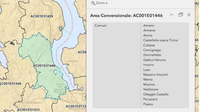 Comuni Area Convenzionale