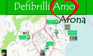 arona mappa defibrillatori