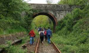 camminata binari comignago