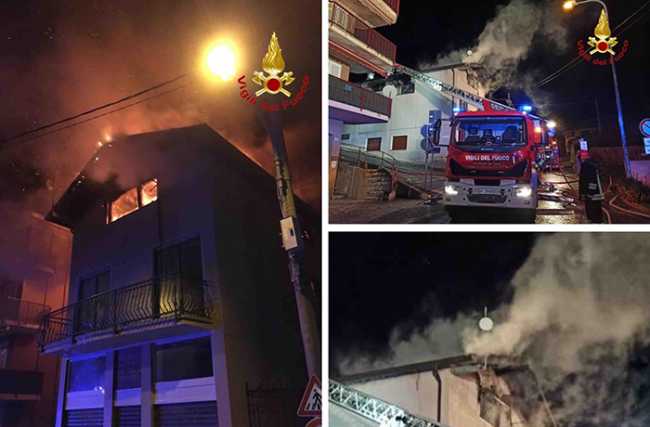 incendio tetto colazza dic 19
